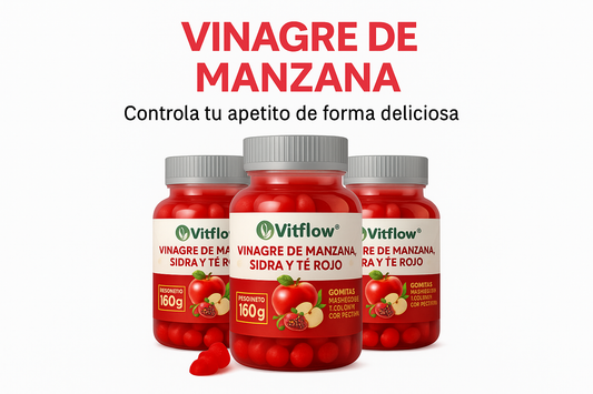 🍎 ¡Dile adiós a los antojos con solo 2 gomitas al día!  💪 Mejora tu digestión, controla el apetito y siéntete más ligera… naturalmente.