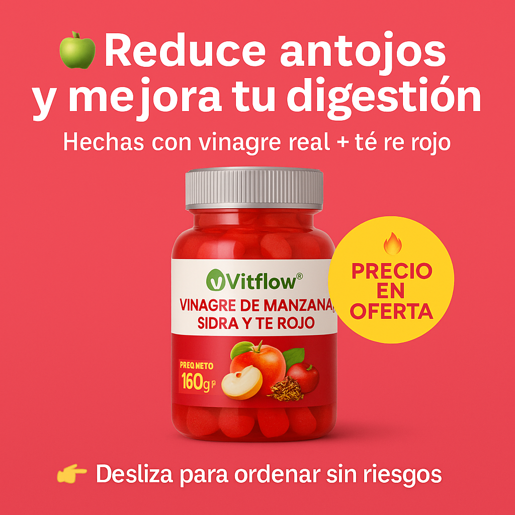 🍎 ¡Dile adiós a los antojos con solo 2 gomitas al día!  💪 Mejora tu digestión, controla el apetito y siéntete más ligera… naturalmente.